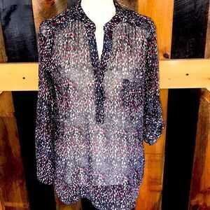 Alice Blue for Stitch Fix sheer tunic top, size M